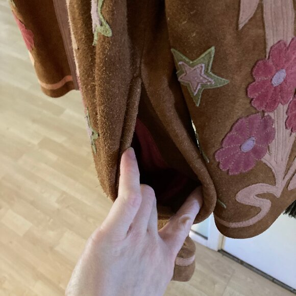 NWOT Free People Liza Leather Jacket Fringe Embroidered Western Suede Sz M $698 - Picture 2 of 6